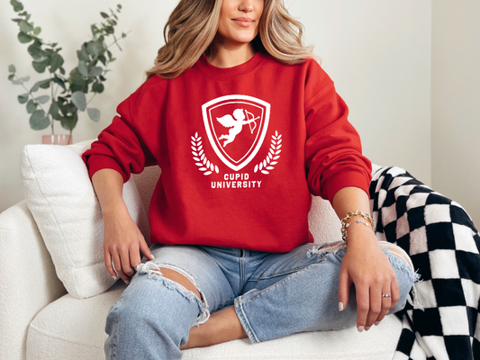 Cupid University Crewneck Valentines Sweatshirt